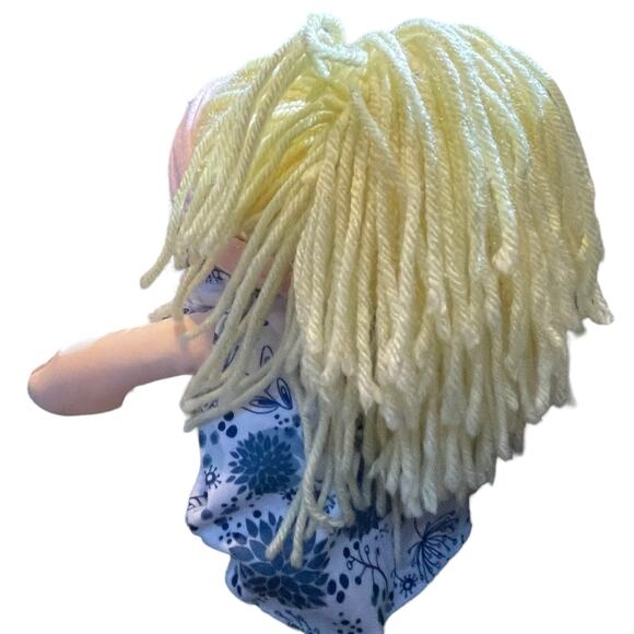 Baby Gund Doll Plush Floral Dress Embroidered Nursery Decor Shower Gift Blue 13" - Picture 7 of 12